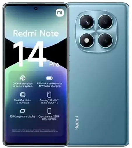 Смартфон Xiaomi Redmi Note 14 Pro 4G 12/256 ГБ, голубой